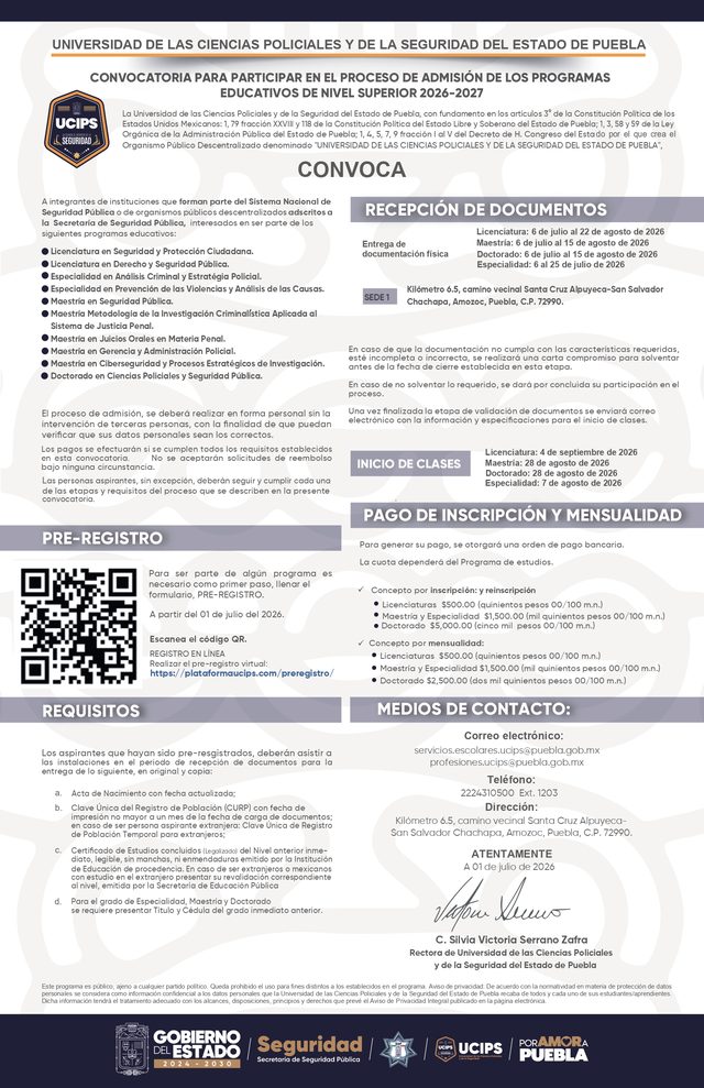 Admisión a Educación Superior 2026–2027